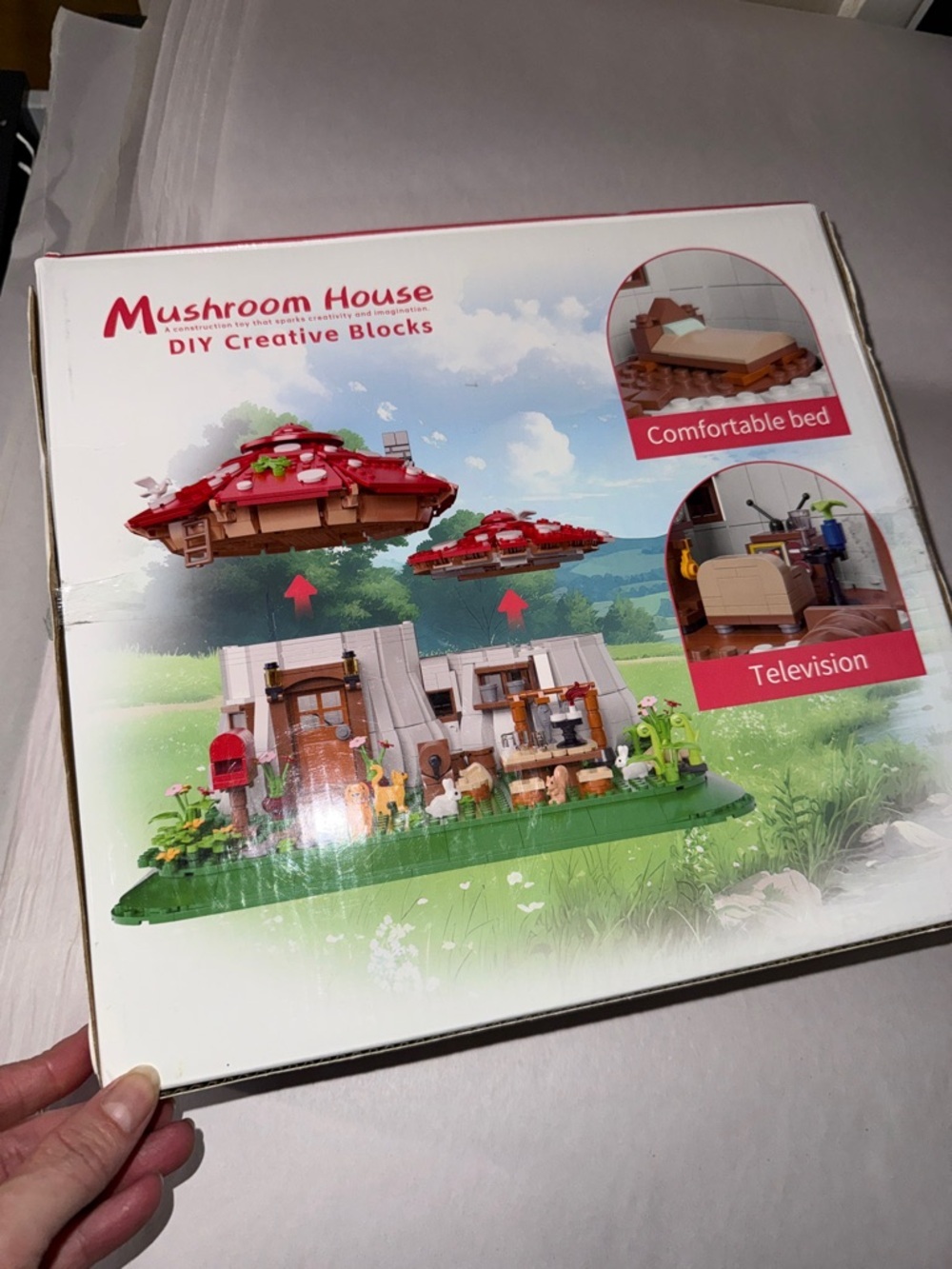 DIY mushroom house creative blocks set open box new - Picture 5 of 5